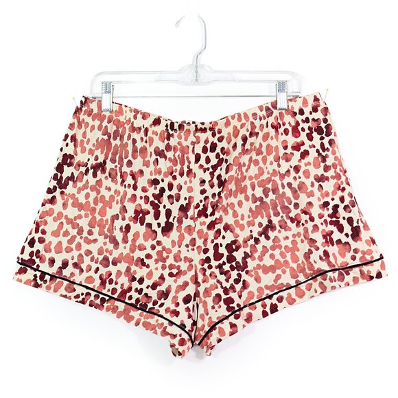 Stars Above Women's 3 Piece Lounge Pajama Sleep Set Red Leopard Shorts Top Pants - Picture 6 of 7